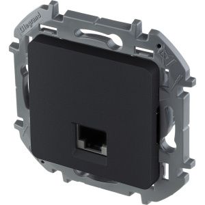 Inspiria - Розетка 1хRJ-45 UTP CAT5E (антрацит)