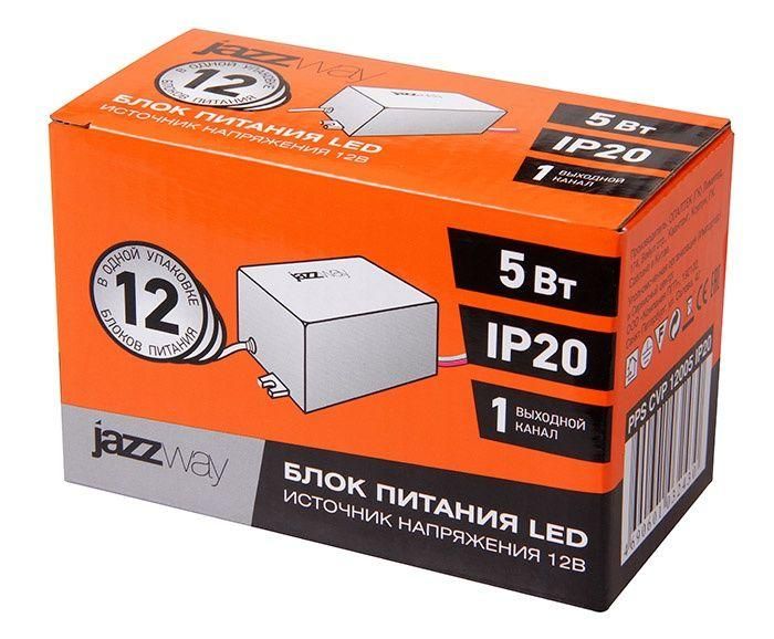 Блок питания PPS CVP 12005 12V0.42A=  5w  IP20  (12шт мин.отгрузка) Jazzway - Фото 3