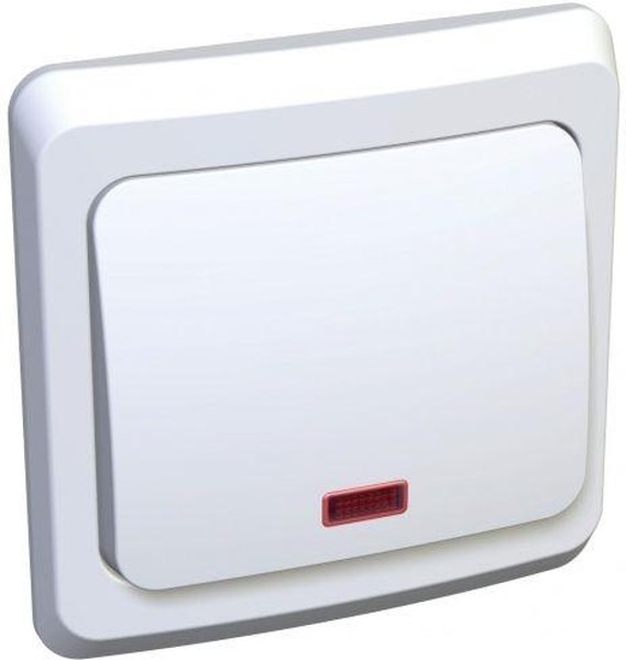 Выключатель 1-кл. СП Этюд 10А IP20 с подсветкой бел. SE BC10-005B - Фото 3