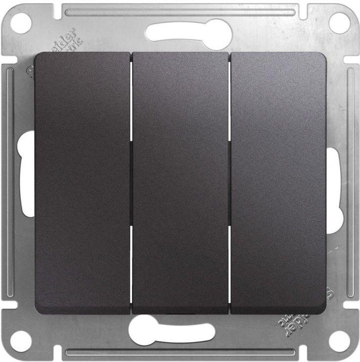 Выключатель 3-кл. СП Glossa 10А IP20 (сх. 3) 10AX механизм графит SE GSL001331