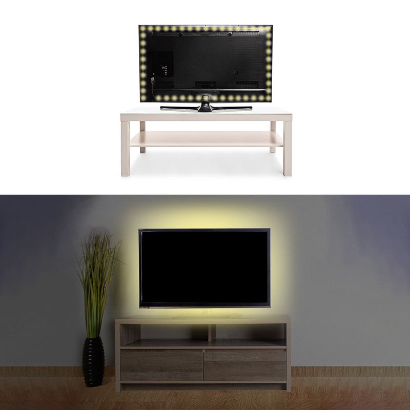 Лента светодиодная 5В, SMD2835, 4,8Вт/м, 60 LED/м, 3000K, 8мм, 1м, с USB коннектором, черная, IP65 L - Фото 3