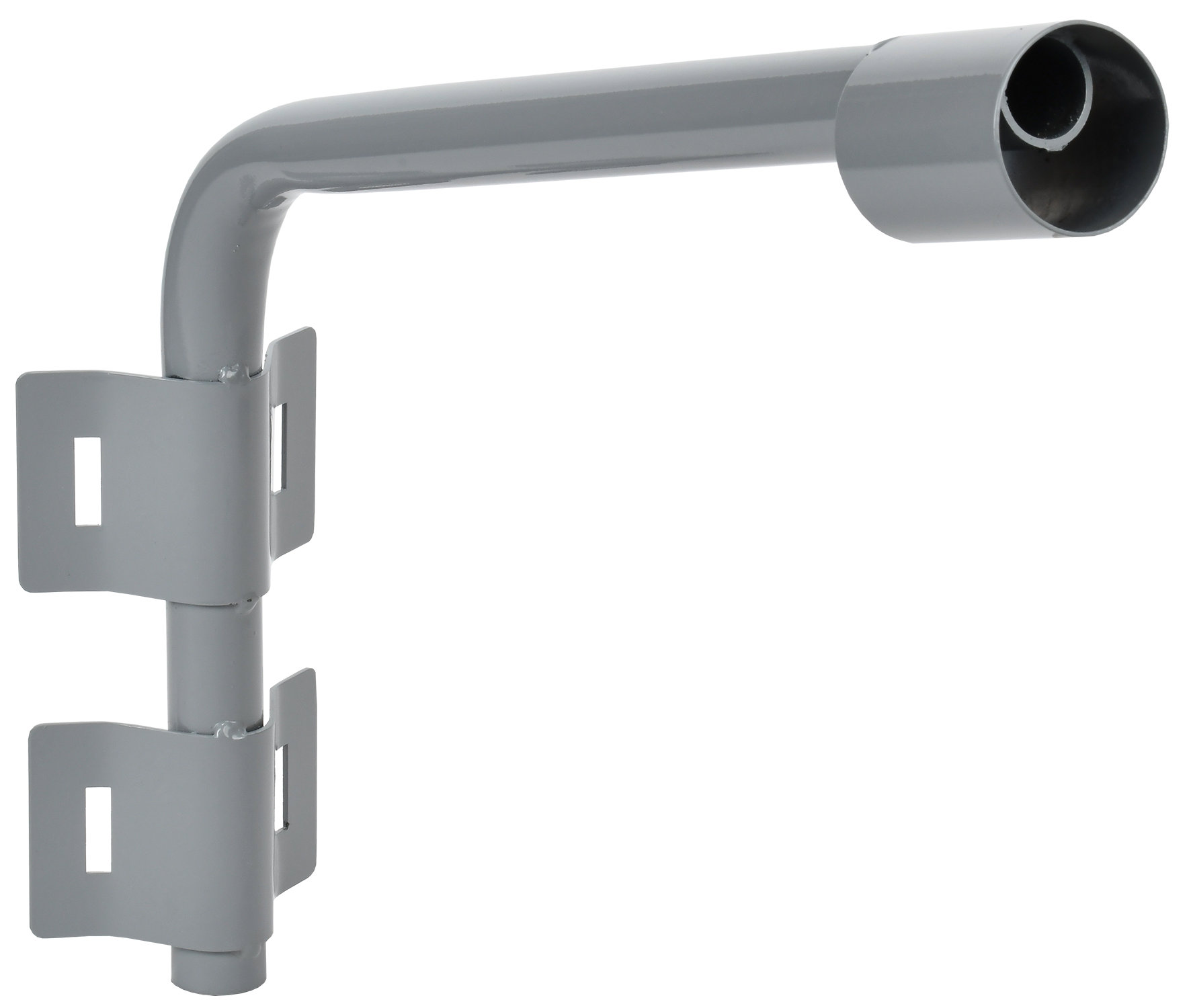 LIGHTING Кронштейн КР-2 D=60мм L=500мм под монтажную ленту 2 хомута серый IEK