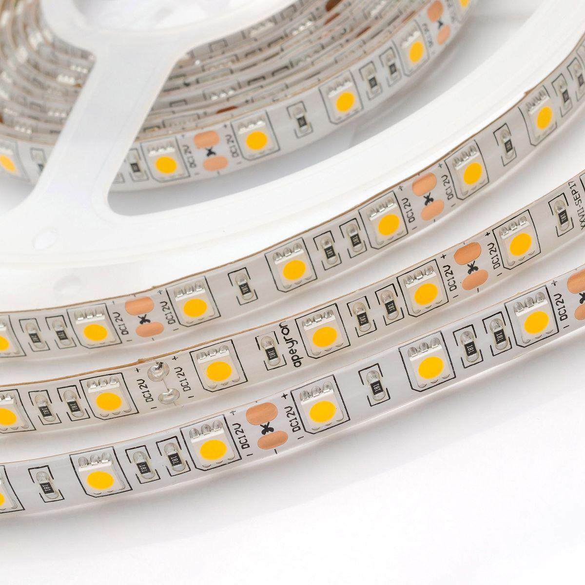 Лента светодиодная СТ smd5050 60д/м 12В 3000К IP65 5м Apeyron - Фото 15