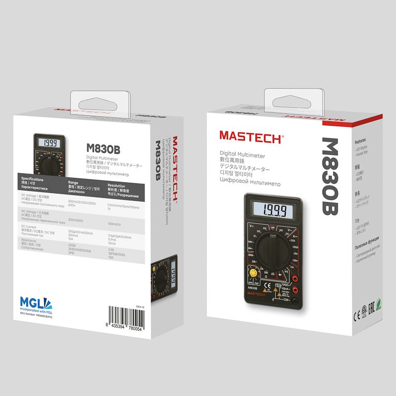 Портативный мультиметр M830B MASTECH - Фото 3