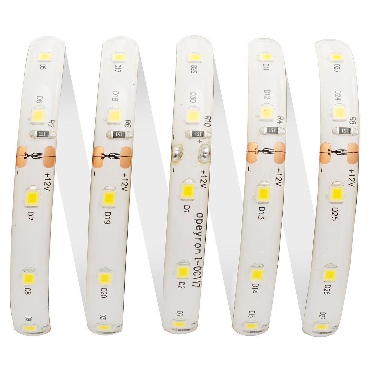 Комплект светодиодной ленты smd3528 60д/м 12В 3000K IP65 2,5м коннектор БП Apeyron - Фото 22