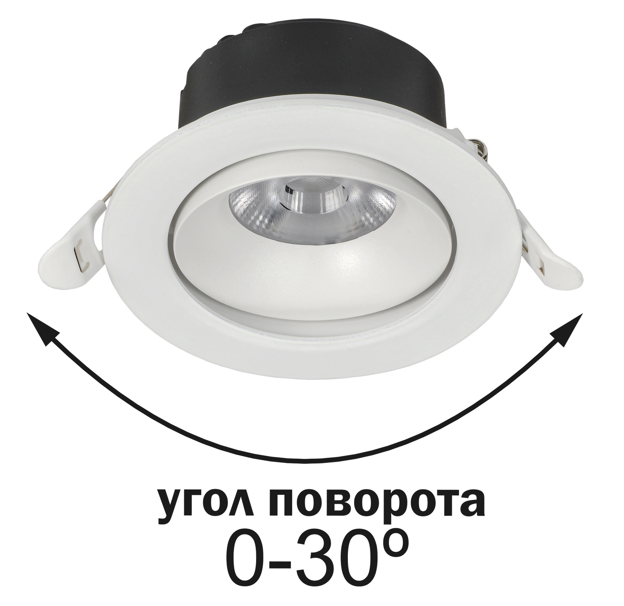 LIGHTING PRO Светильник светодиодный поворотный ДВО 1813 9Вт 4000К IP20 круг белый IEK - Фото 6