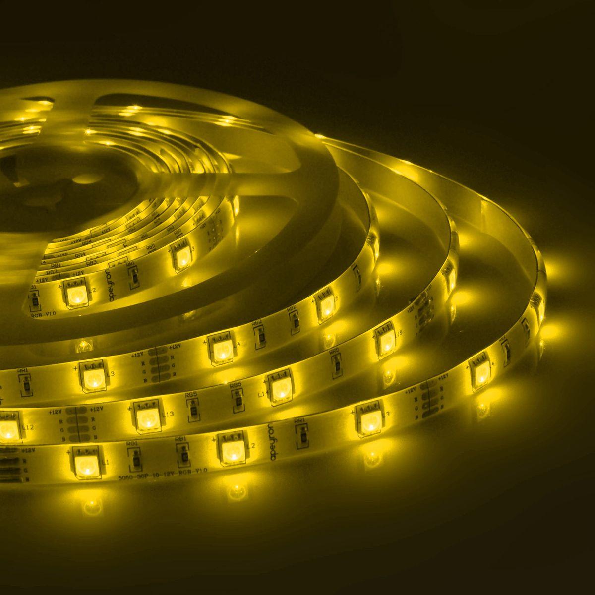 Лента светодиодная СТ smd5050 30д/м 12В IP65 5м RGB Apeyron - Фото 19