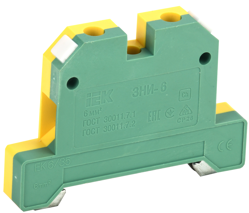 Зажим наборный ЗНИ-6PEN 6мм2 (JXB-земля) IEK