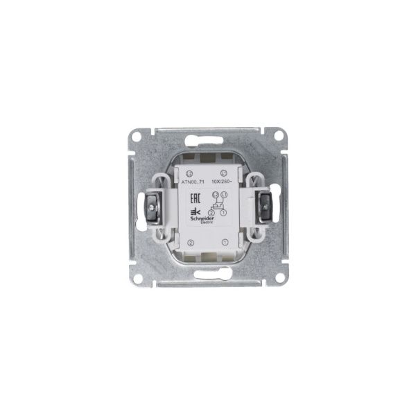 Переключатель перекрестный 1-кл. СП AtlasDesign 10А IP20 (сх. 7) 10AX механизм алюм. SE ATN000371 - Фото 4