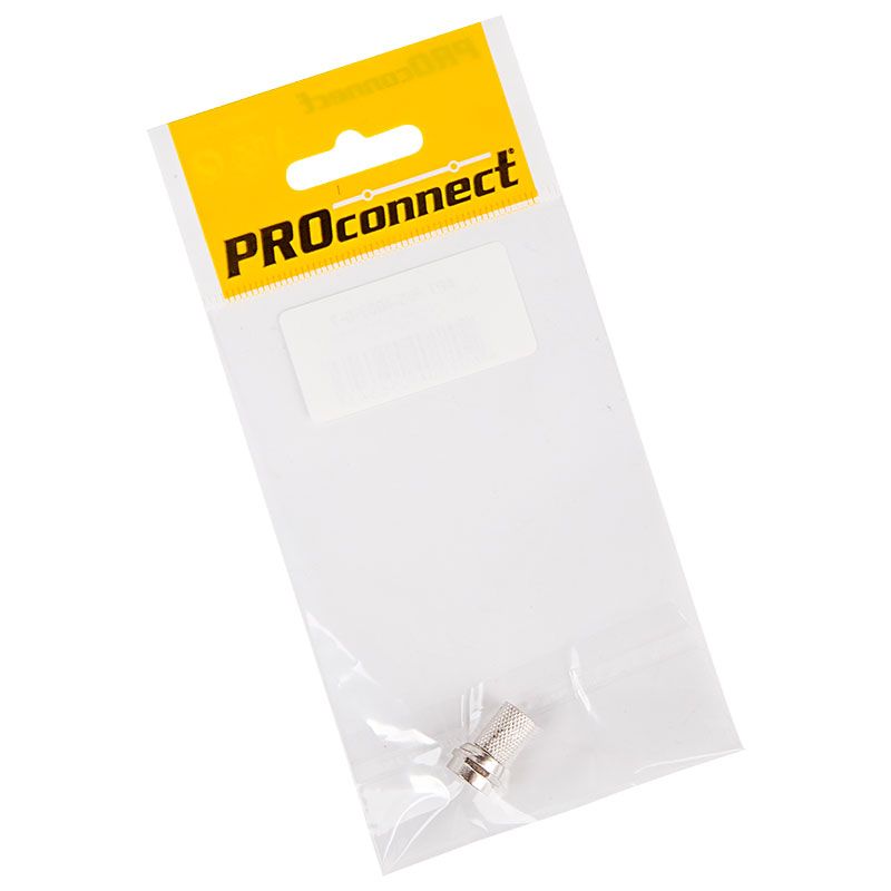 Разъем антенный на кабель, штекер F для кабеля RG-6, (1шт) (пакет) PROconnect
