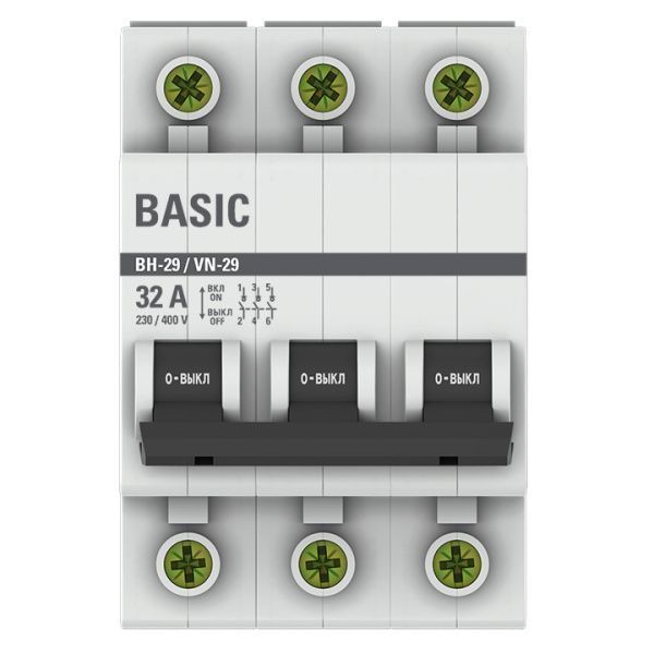 Выкл. нагрузки 3P 32А ВН-29 Basic