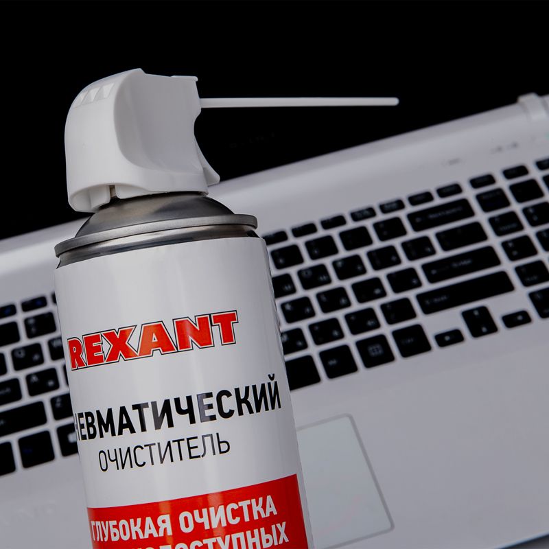 Пневматический очиститель (Сжатый воздух) DUST OFF, 1000мл (720мл), аэрозоль REXANT - Фото 3