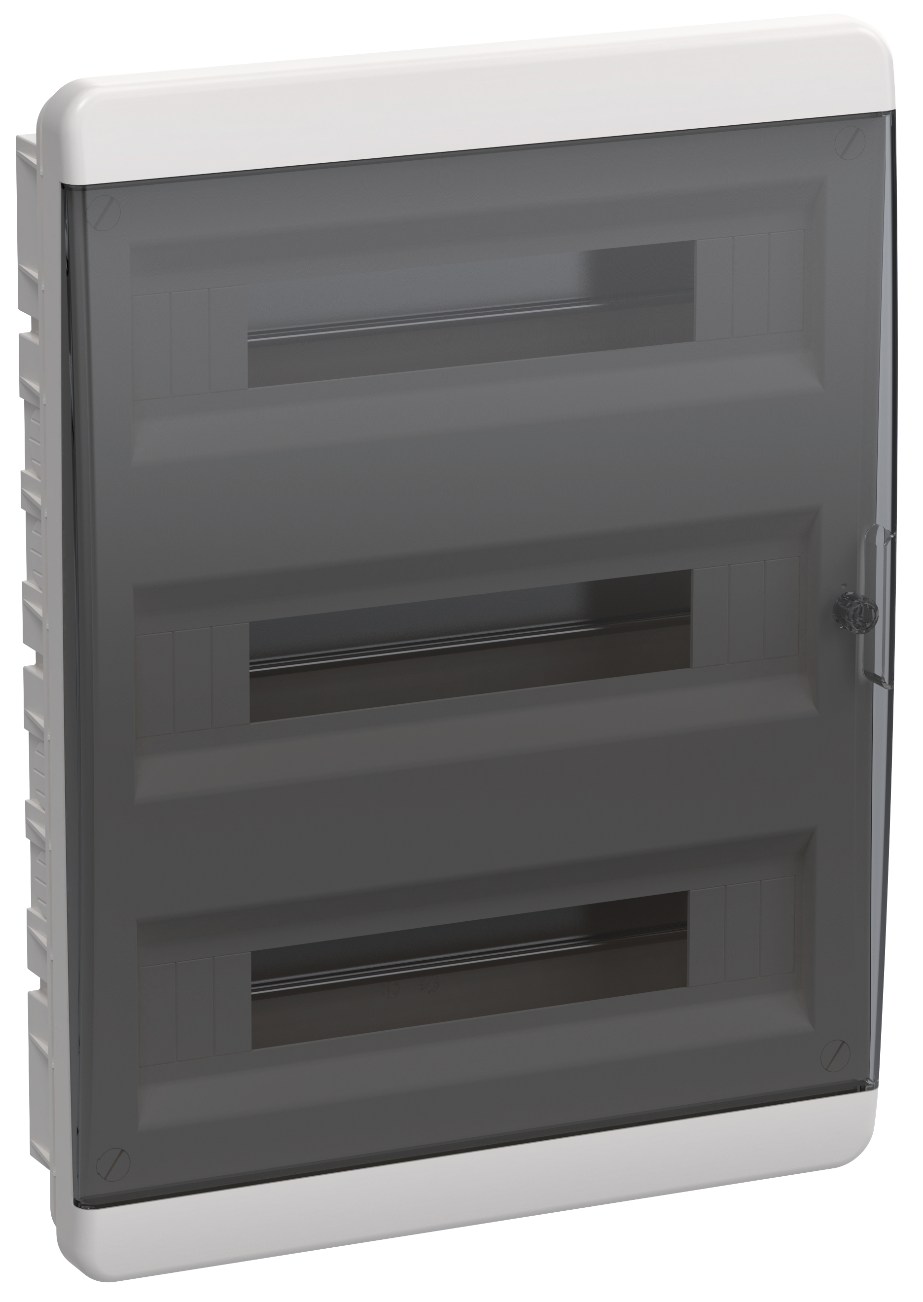 TEKFOR Корпус пластиковый ЩРВ-П-54 IP41 черная прозрачная дверь IEK