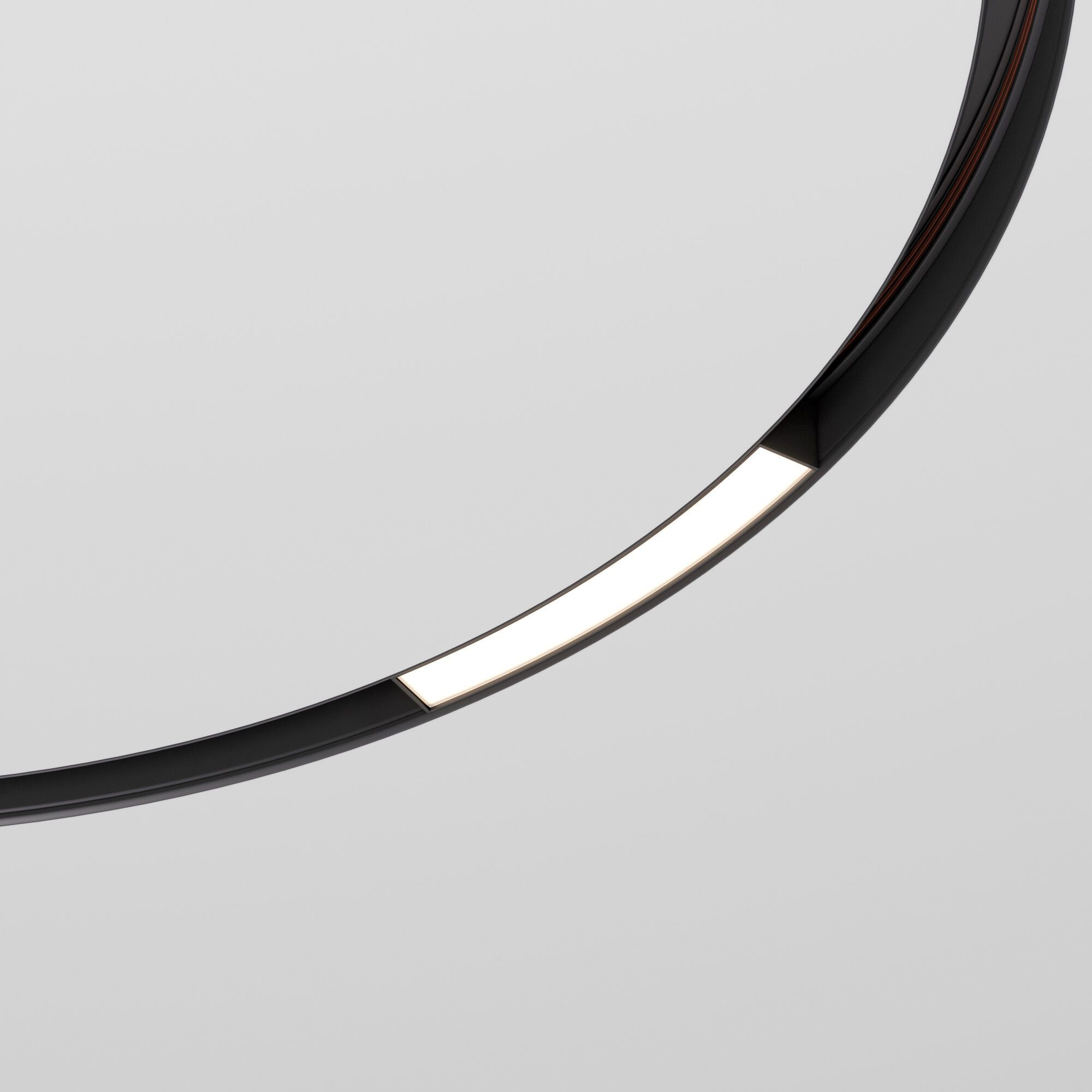 Slim Magnetic Трековый светильник для радиусного шинопровода 8W 4200K Planar чёрный Ø 800мм - Фото 4