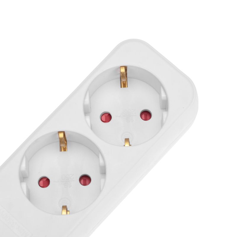 Удлинитель STANDARD 6 гнезд, 1,5м, 3х1,0мм², с/з, белый REXANT - Фото 3