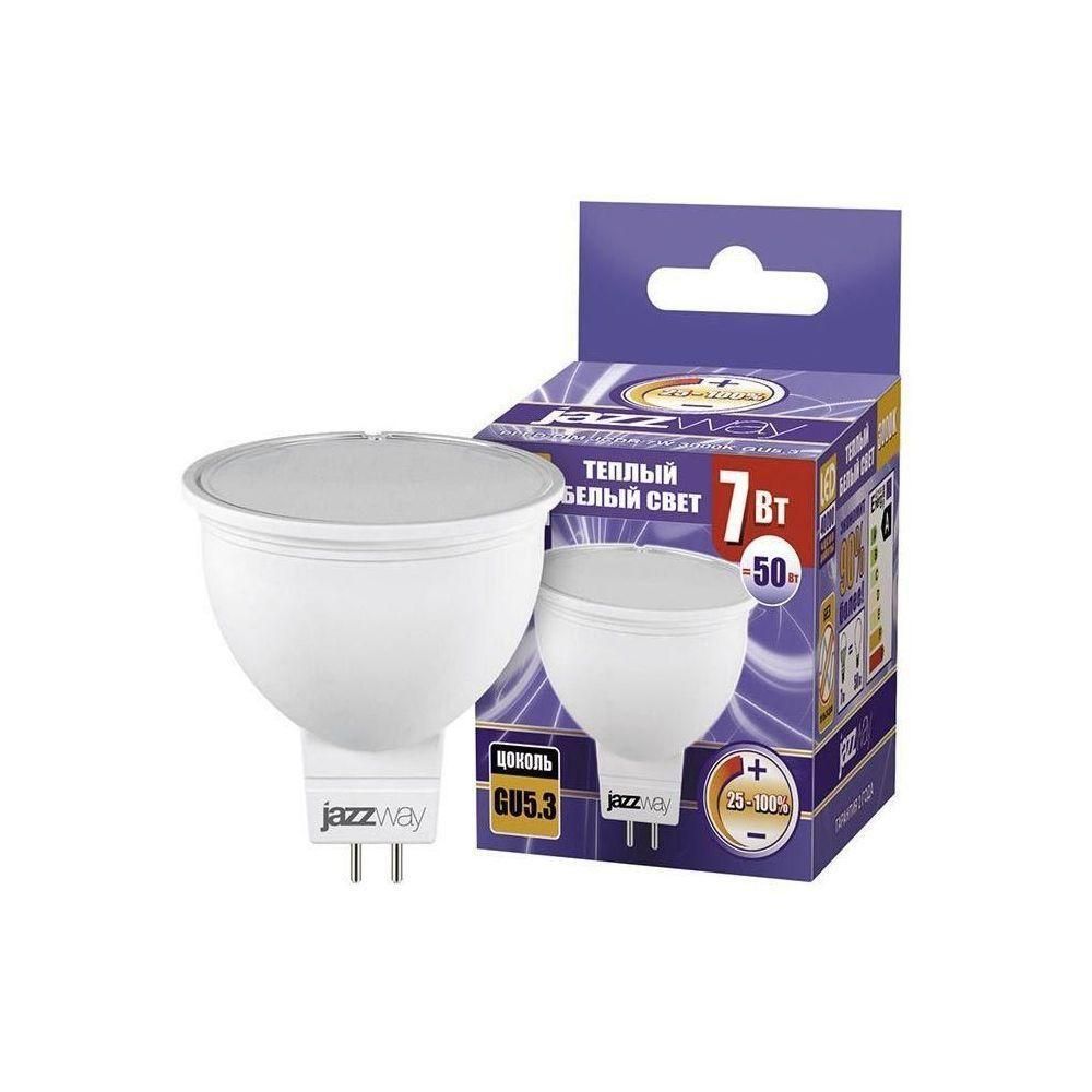 Лампа PLED- DIM JCDR  7w 3000K 540Lm GU5.3 230/50 Jazzway