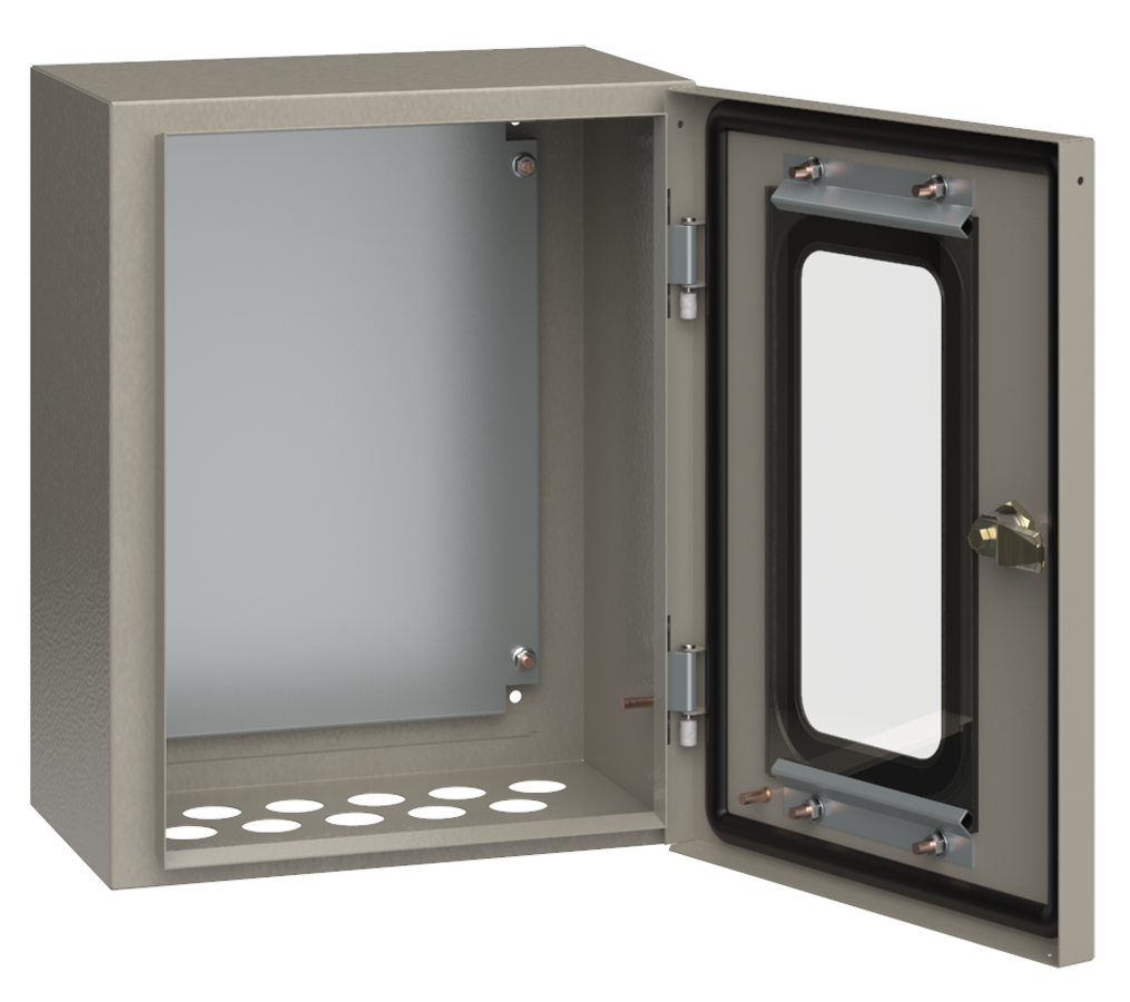 Корпус металлический ЩМП-1-0 (395х310х220мм) У2 IP54 прозрачная дверь IEK