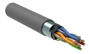 Кабель витая пара F/UTP cat.5e 4х2х0,52 PVC серая,(РБ)