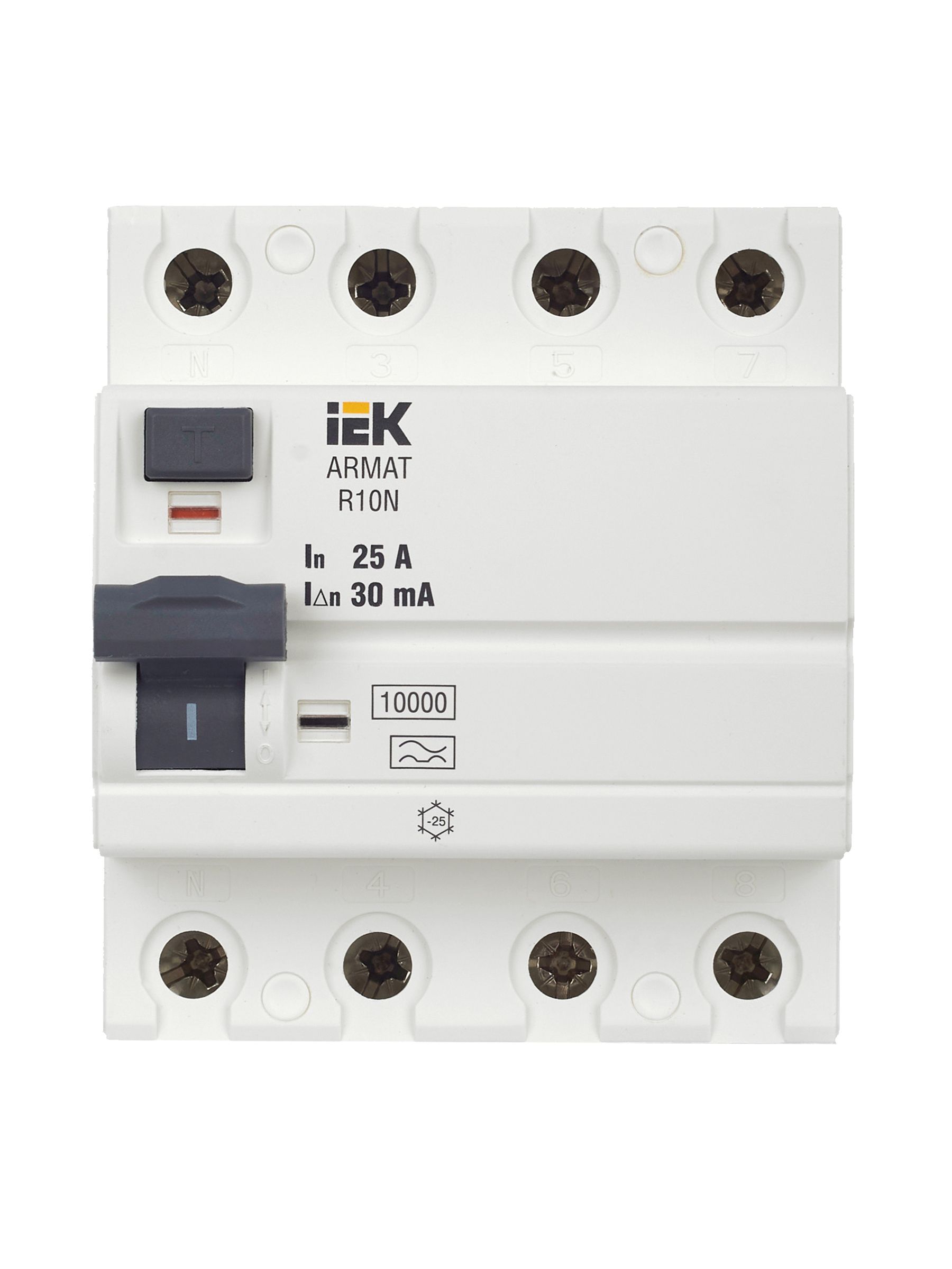 ARMAT Выключатель дифференциального тока R10N 4P 25А 30мА тип A IEK - Фото 10