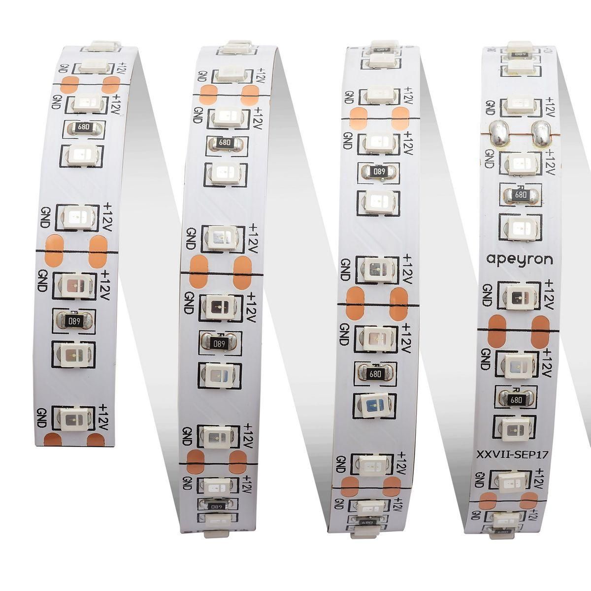 Лента светодиодная ПРО smd2835 120д/м 12В IP20 5м зеленый Apeyron - Фото 11