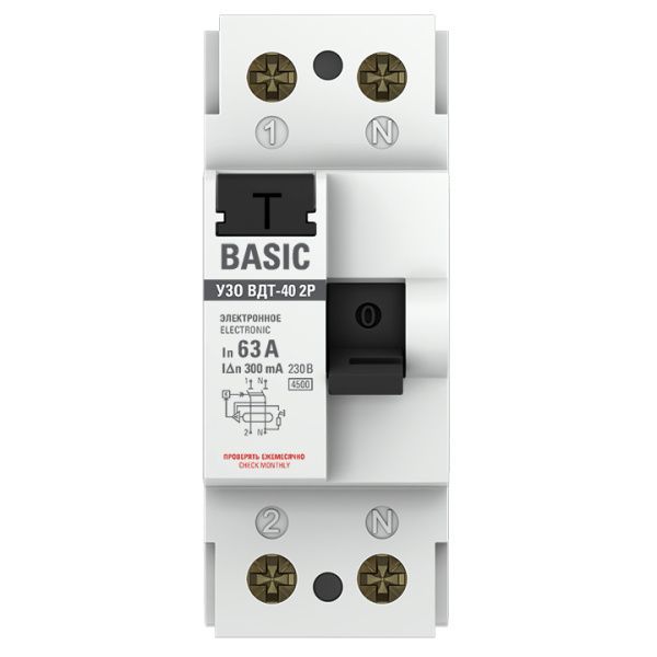 УЗО 2P 63А 300мА тип АС эл. Basic - Фото 5