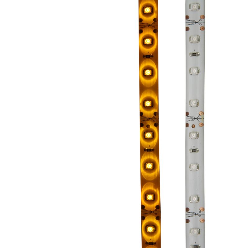 Лента светодиодная 12В, SMD2835, 60 LED/м, желтый, 8мм, 5м, IP65 LAMPER - Фото 4