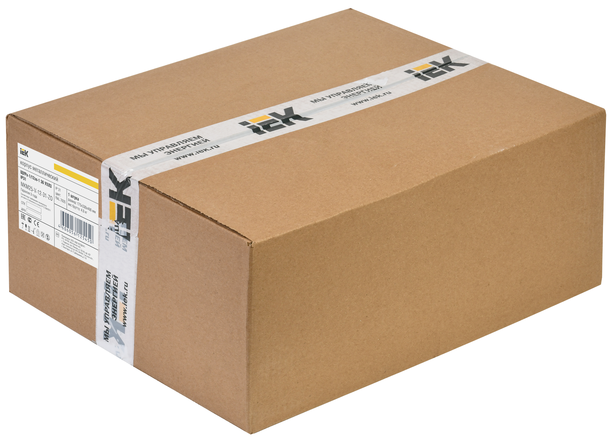 TITAN Корпус металлический ЩУРв-1/12 (480х320х165мм) IP31 IEK - Фото 2
