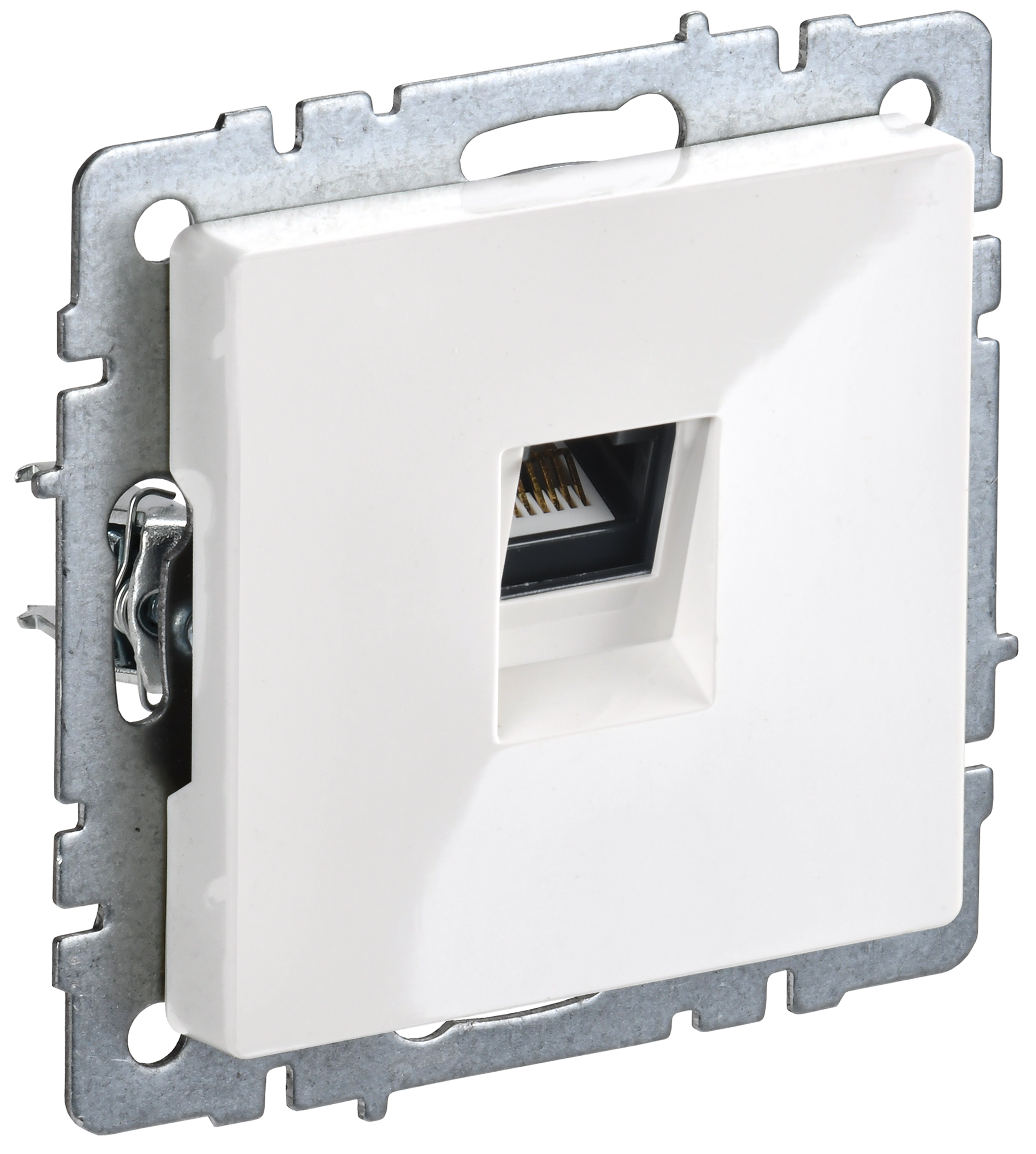 BRITE Розетка компьютерная RJ45 кат.5E РК10-БрБ белый IEK