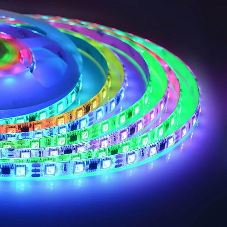 Комплект цифровой светодиодной ленты smd5050 60д/м 12В IP65 5м RGB  Apeyron - Фото 2
