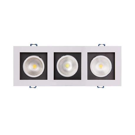 Панель светодиодная встраиваемая прямоугольная PSP-S 3x8W 4000K 55° IP40 белая Jazzway - Фото 2