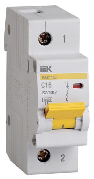 KARAT Автоматический выключатель ВА47-100 1P C 16А 10кА IEK