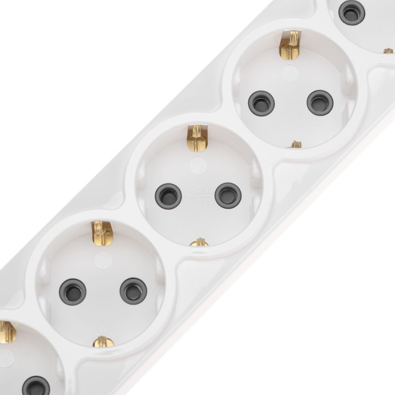 Удлинитель PREMIUM 6 гнезд, 3м, 3х1,5мм², с/з, 2 USB, белый REXANT - Фото 3