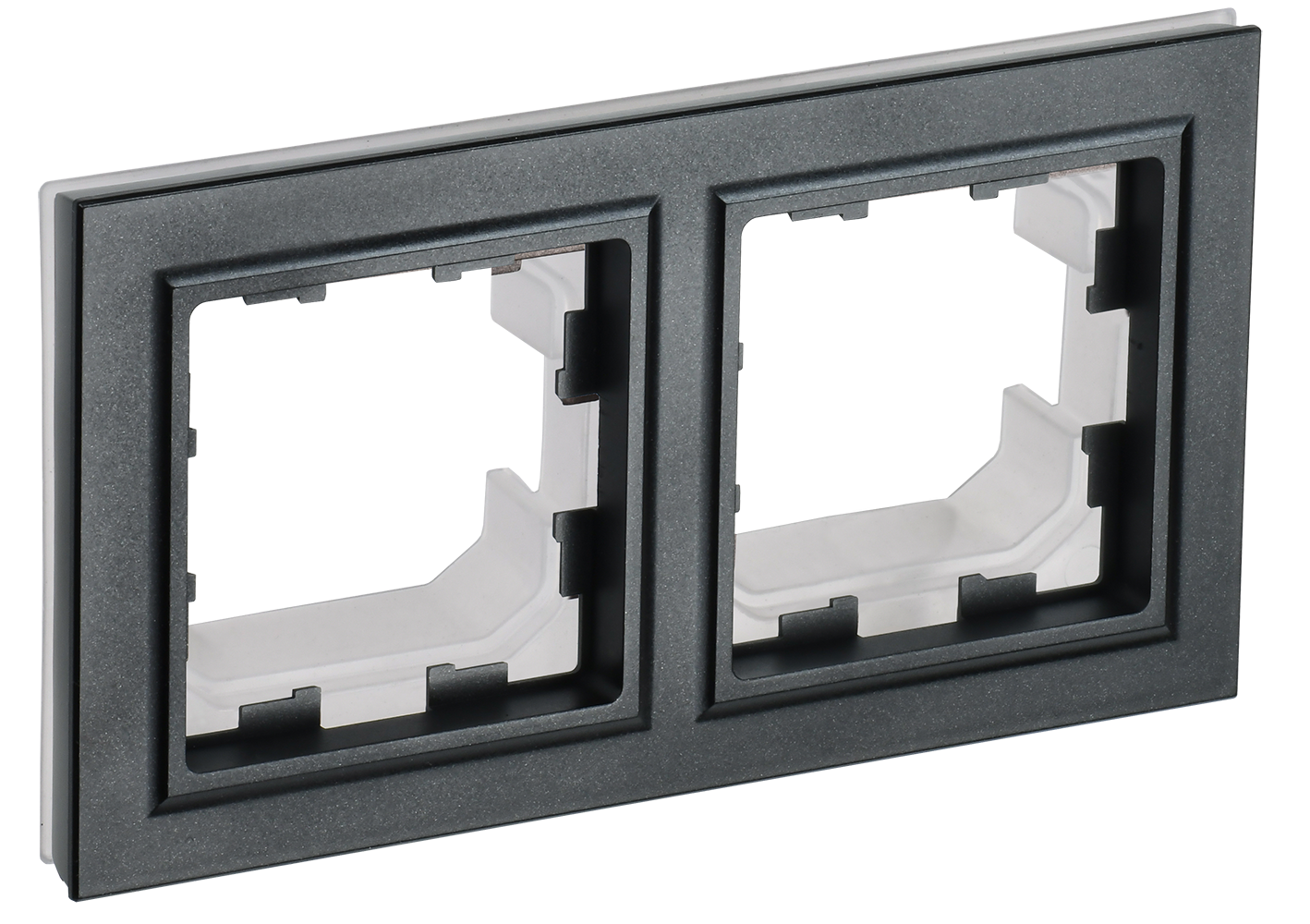 BRITE Рамка 2-местная IP44 РУ-2-БрЧ-44 черный IEK