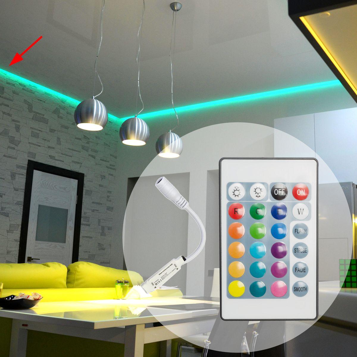 Мини-контроллер RGB 12В, 72 Вт, IR, пульт кнопочный C4-15 - Фото 9