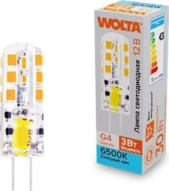Светодиодная лампа WOLTA WSTD-JC-12V3W6KG4-P 3Вт 6500K G4 WSTD-JC-12V3W6KG4-P