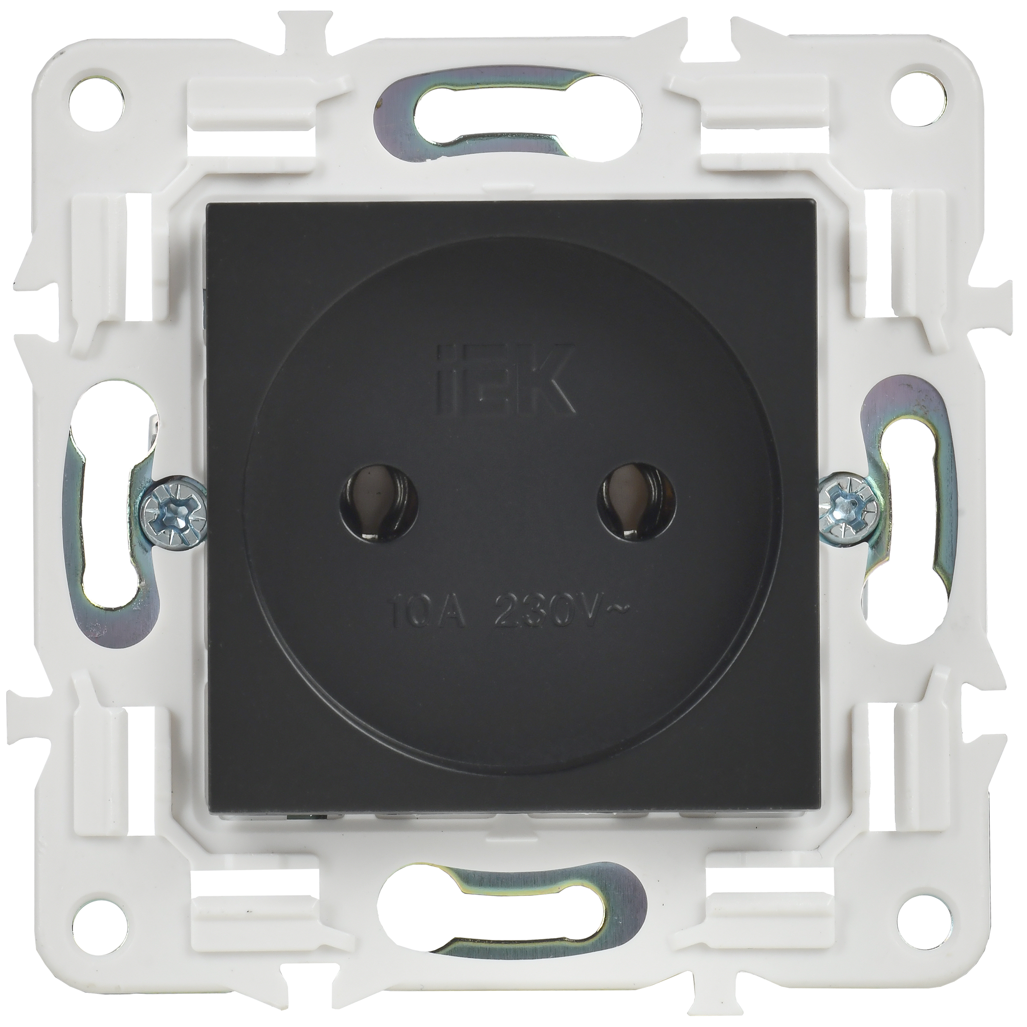 SKANDY Розетка без заземления без защитных шторок 10А SK-R02Bl черный IEK - Фото 4