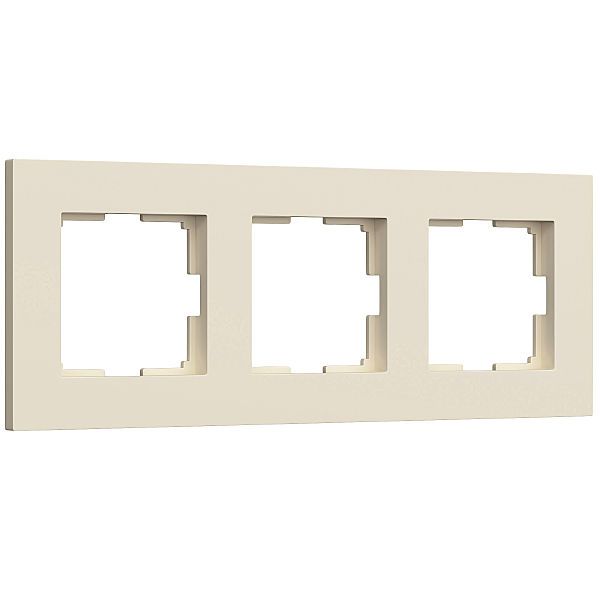 Рамка на 3 поста Slab (айвори матовый) Werkel