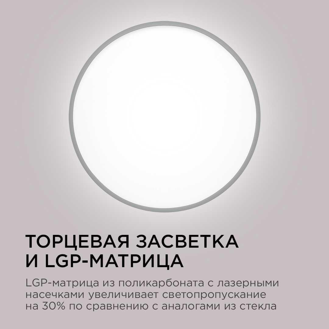 Светильник светодиодный, накладной, SPIN, 38Вт, 230В/50Гц, 3800лм, 4000К, IP40, ø400х25, круг, черны - Фото 10