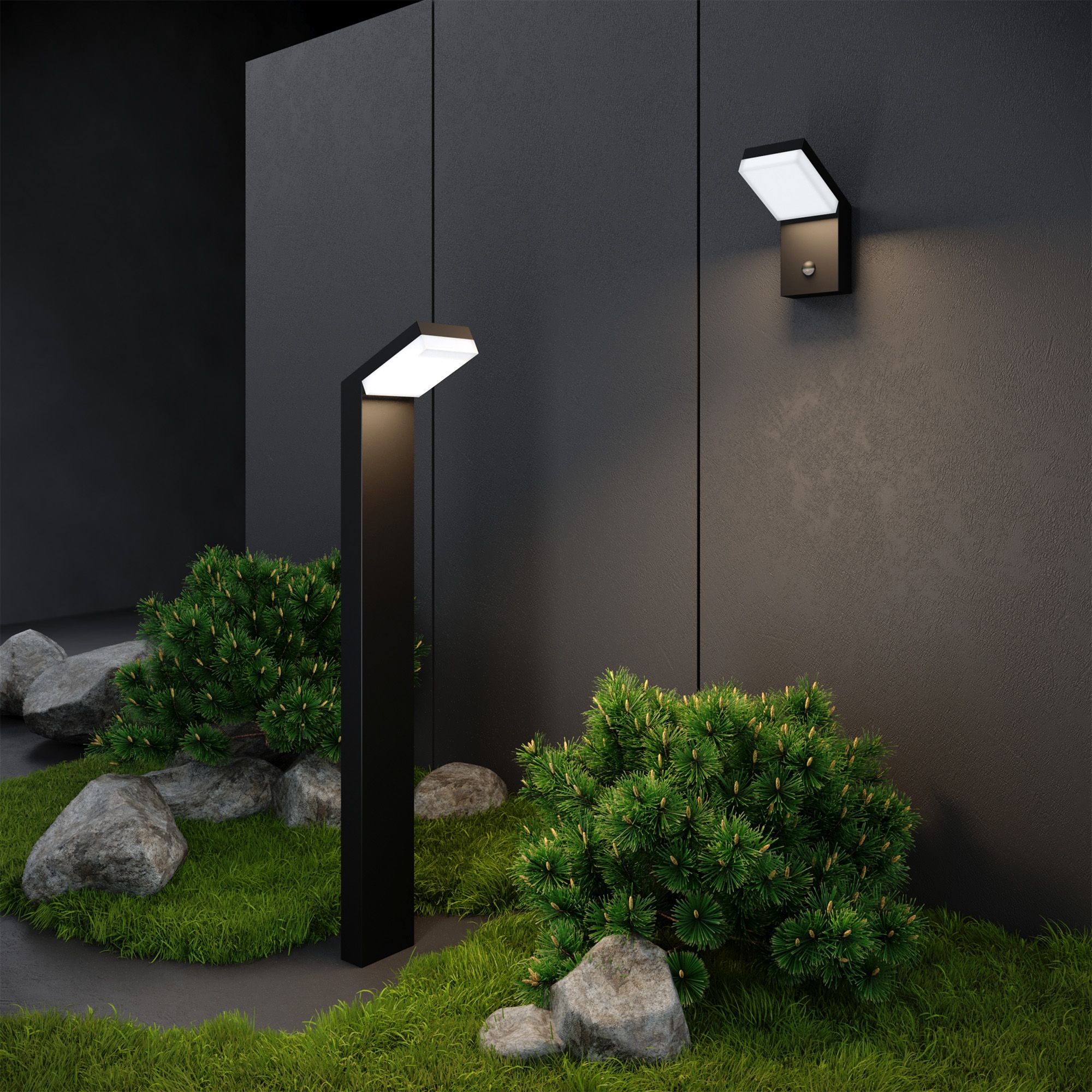Светильник светодиодный уличный настенный Sensor IP54 (с датчиком движения) 1541 TECHNO LED черный E - Фото 3