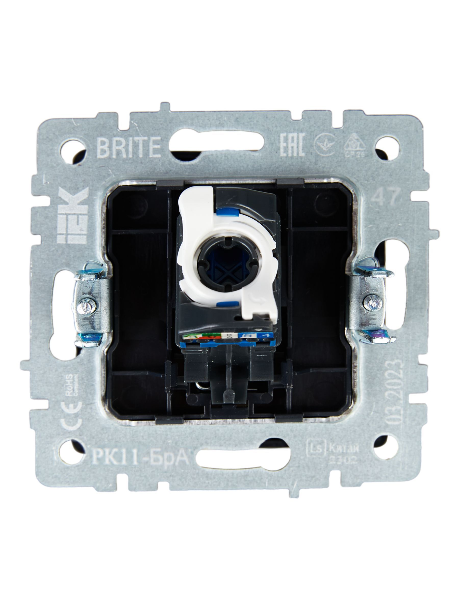 BRITE Розетка компьютерная RJ45 кат.6 РК11-БрА алюминий IEK - Фото 4