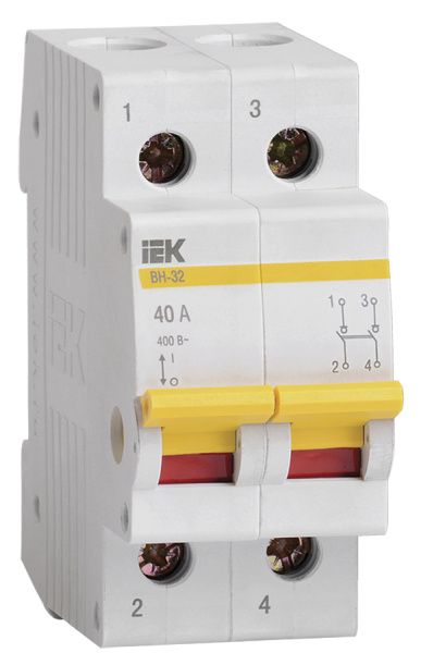 KARAT Выключатель нагрузки (мини-рубильник) ВН-32 2P 40А IEK