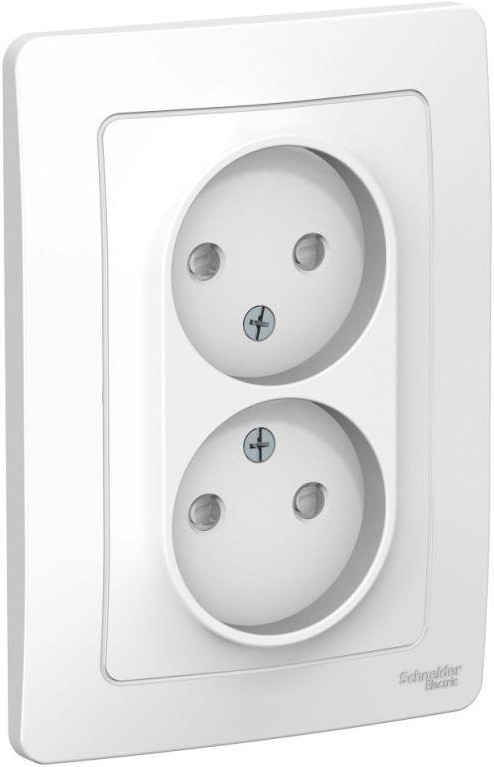 Розетка 2-м СП Blanca 16А IP20 250В без заземл. защ. шторки бел. SE BLNRS000121