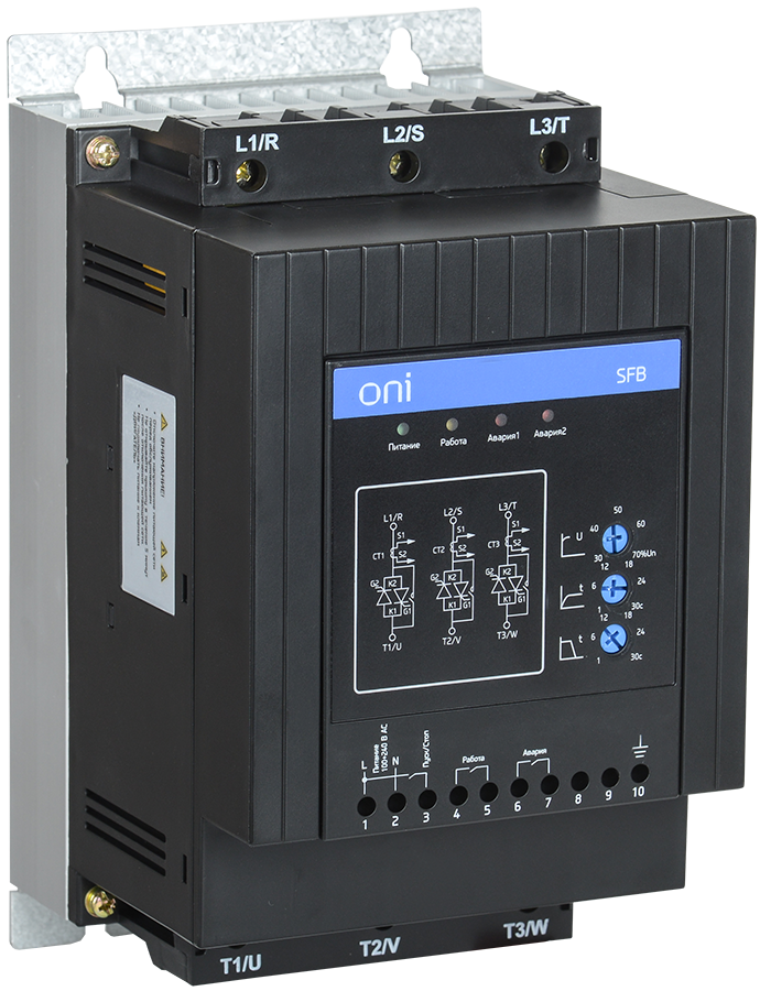 Устройство плавного пуска SFB 3Ф 380В 15кВт 30A Uупр 24В Modbus с выкл. ONI