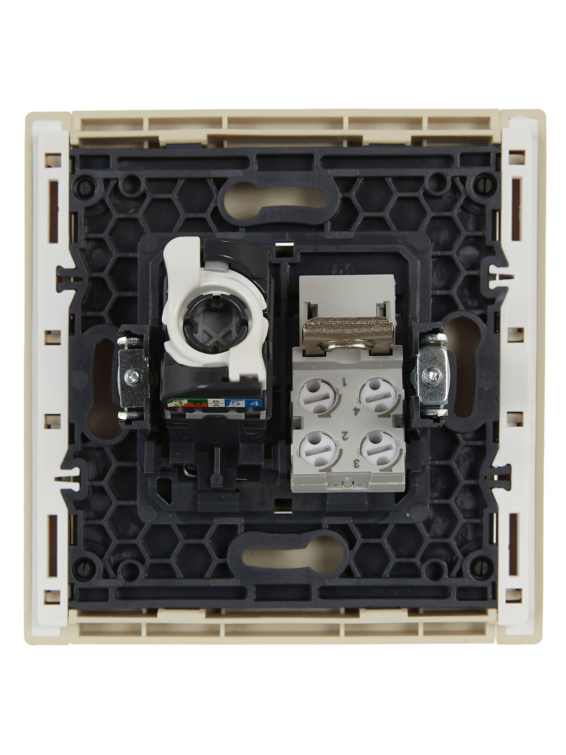 FORTE&PIANO Розетка двойная RJ11+RJ45 кат.5E FP435 ваниль IEK - Фото 5