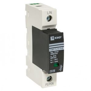 УЗИП Т1+Т2; Iimp-12,5kA; In-20kA; Uc-275В; 1+0 EKF PROxima OV12-1-501
