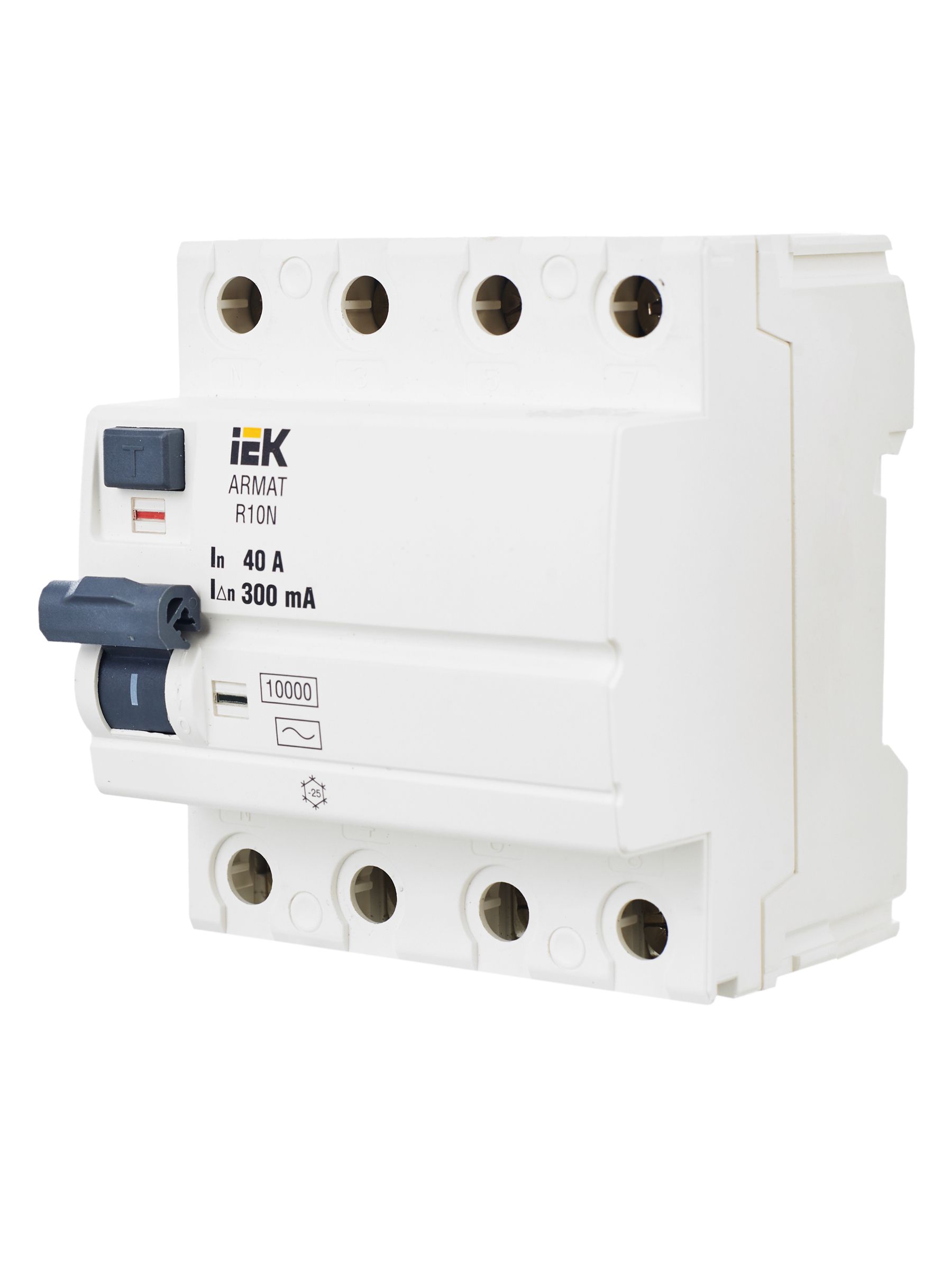 ARMAT Выключатель дифференциального тока R10N 4P 40А 300мА тип AC IEK - Фото 2