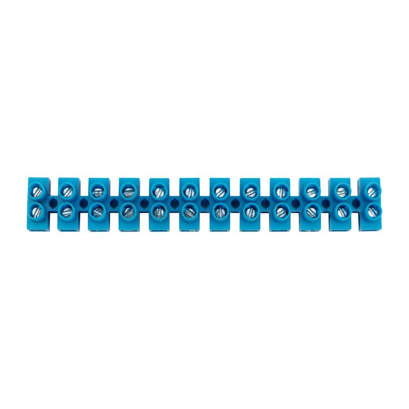 Клеммная винтовая колодка KВ-14 6-14, ток 20 A, полипропилен синий REXANT (10 шт./уп.) - Фото 3