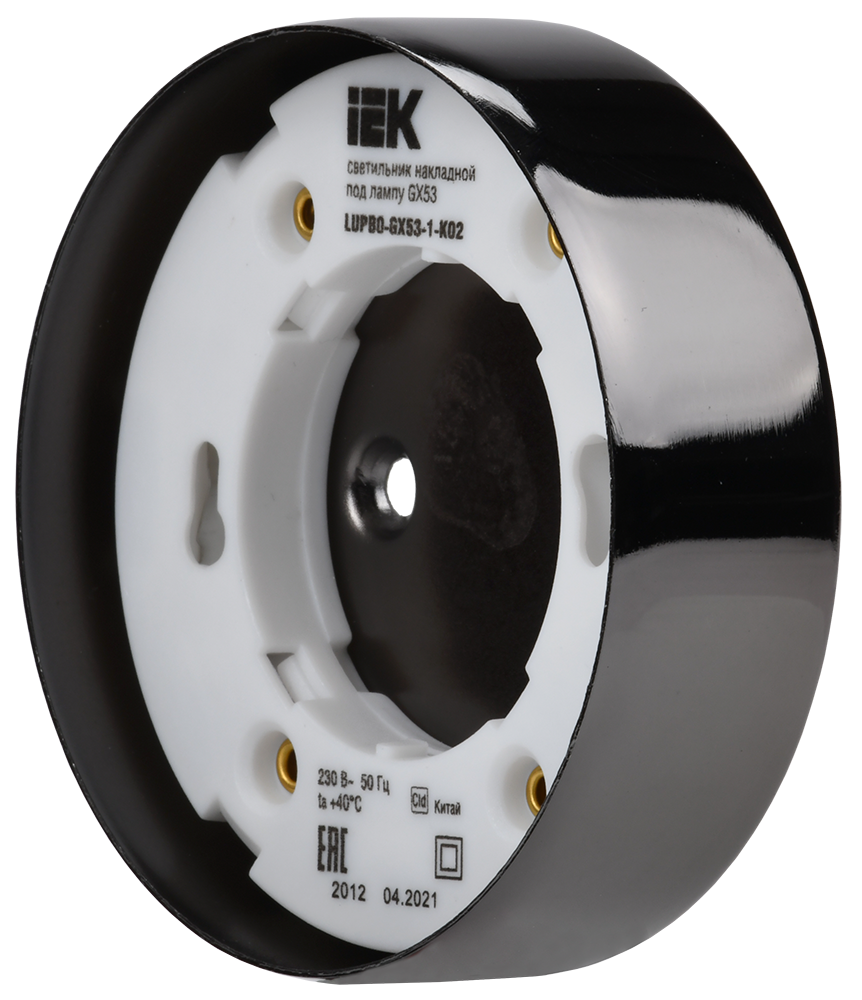 LIGHTING Светильник 4113 накладной под лампу GX53 черный IEK