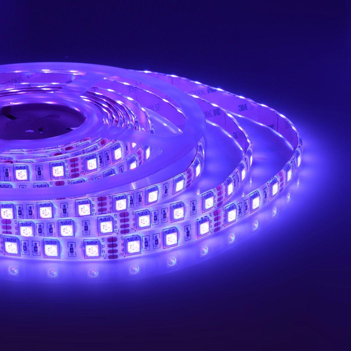 Лента светодиодная СТ smd5050 60д/м 12В IP65 5м RGB Apeyron - Фото 22