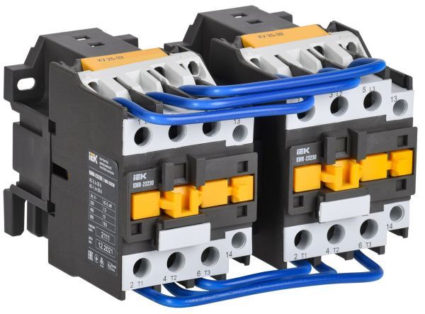 Контактор КМИ-23230 реверс 32А 400В/АС3 2NO IEK